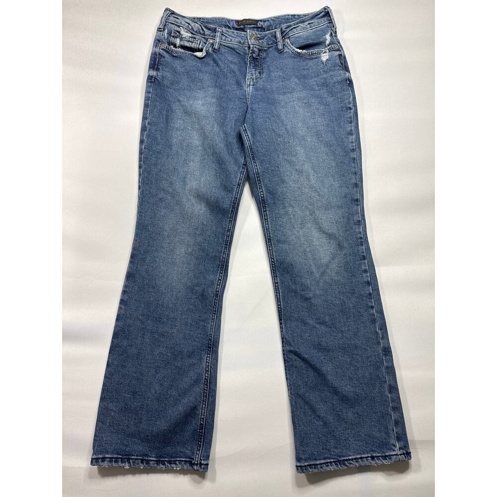 Silver Jeans Co. Women's Suki Slim Boot Blue Deni Jeans -‎ Size 32x31 (32x29.5)